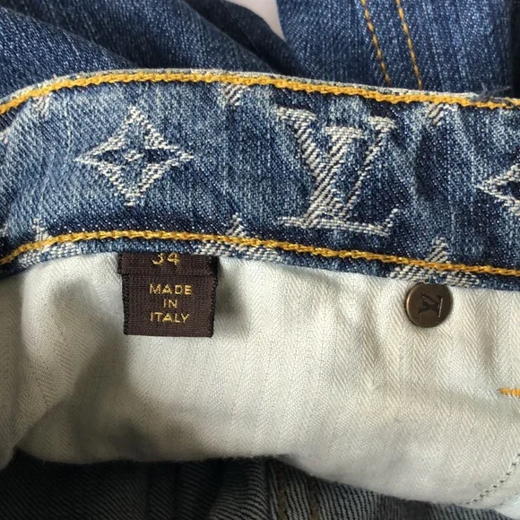 Authentic Louis Vuitton monogram denim jeans - Picture 5 of 8